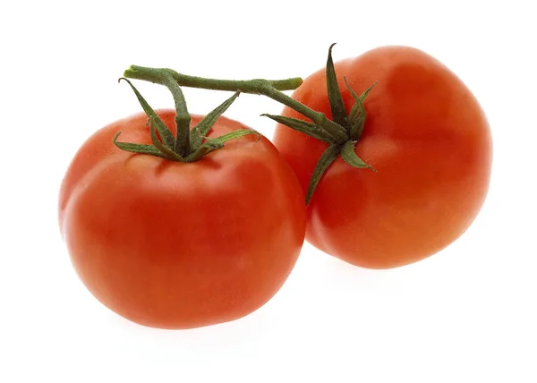 Piros Paradicsom Solanum Lycopersicum Zöldségek Fehér Háttér Ellen — Stock Fotó