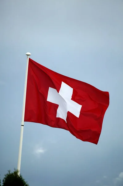 Abstrakter Hintergrund Der Schweizer Flagge — Stockfoto