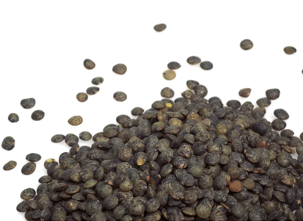 French Green Lentils Called Puy Lentils — Stock Photo, Image