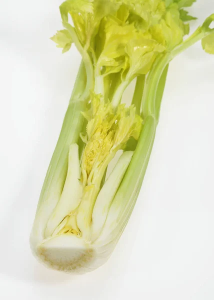 Zeller Apium Graveolens Dulce Zöldség Ellen Fehér Háttér — Stock Fotó