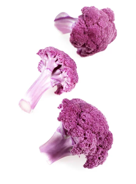 Purple Cauliflower Brassica Oleracea Vegetable White Background — Stock Photo, Image