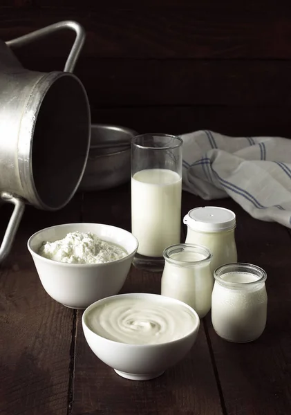 Milk Based Products Milk Double Cream Yoghurt Soft Cheese — 스톡 사진
