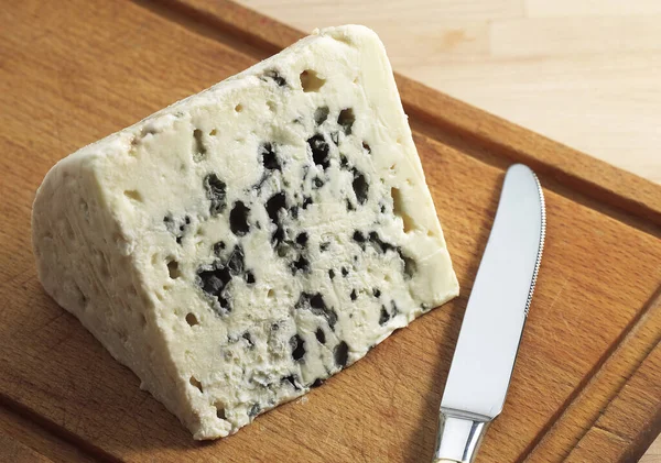 Franse Kaas Genaamd Roquefort Kaas Gemaakt Van Ooien Melk — Stockfoto