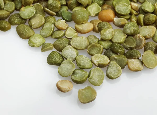 Split Peas Pisum Sativum Dry Vegetables White Background — Stock Photo, Image