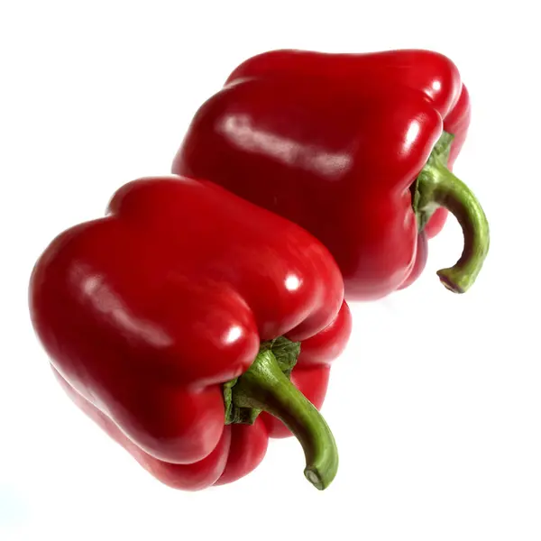 Sweet Red Pepper Capsicum Annuum Vegetables White Background — Stock Photo, Image
