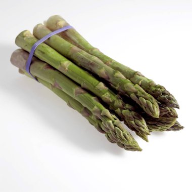 Yeşil kuşkonmaz, kuşkonmaz resmi olarak Beyaz Arkaplan 'a karşı 