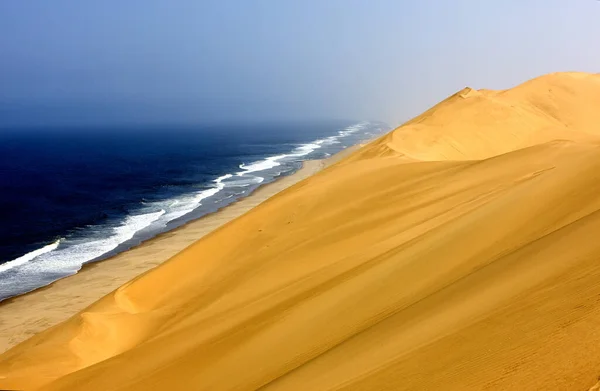 Písečné Duny Poušť Poblíž Zátoky Walvis Namibii — Stock fotografie
