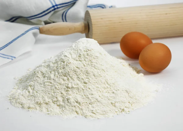 Пшеничне Борошно Яйця Інгредієнти Рецепту Торта — стокове фото