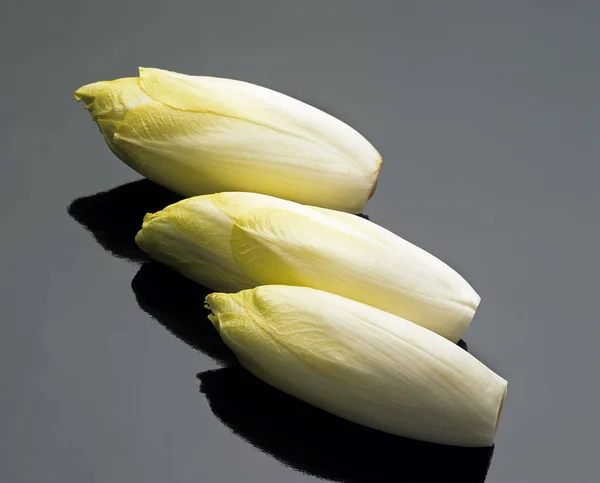 Chicory Cichorium Endivia Λαχανικά Μαύρο Φόντο — Φωτογραφία Αρχείου