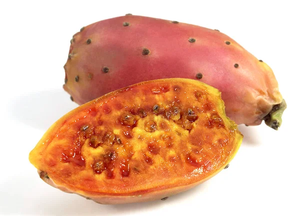 Prickly Pear Fruit Opuntia Ficus Indica Белом Фоне — стоковое фото