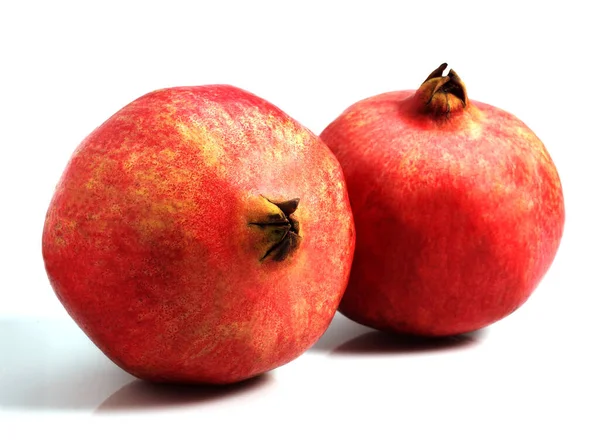 Pomegranata Fruit Punica Granatum Белом Фоне — стоковое фото