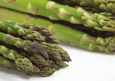 Yeşil kuşkonmaz, kuşkonmaz resmi olarak Beyaz Arkaplan 'a karşı 