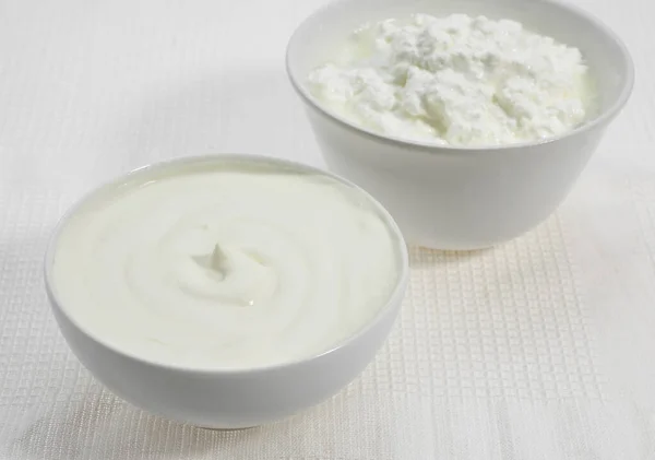 Faisselle Soft White Cheese — стокове фото