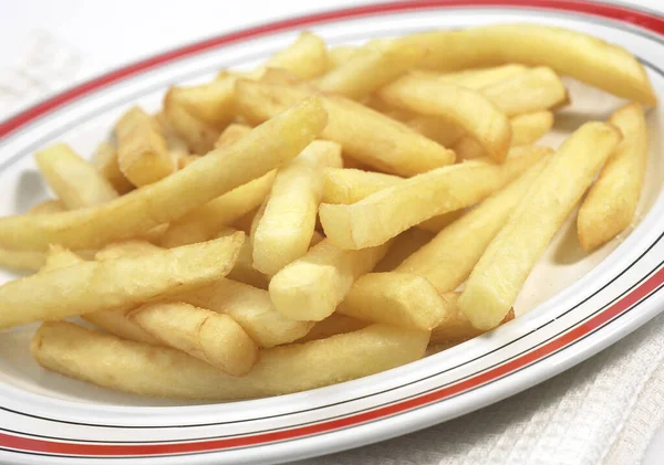 Teller Mit Pommes — Stockfoto