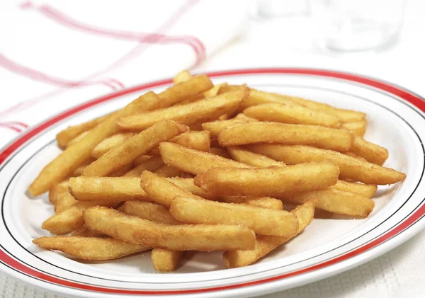 Plate French Fries — Stock Photo, Image