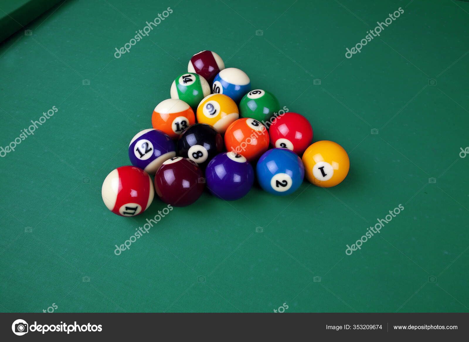Игра Американский Пул Стоковое Фото ©slowmotiongli 353209674