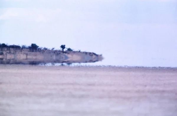 Desert Τοπίο Δείχνει Mirage Ναμίμπια — Φωτογραφία Αρχείου