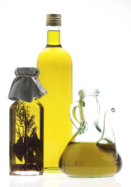 Botellas Aceite Oliva — Foto de Stock