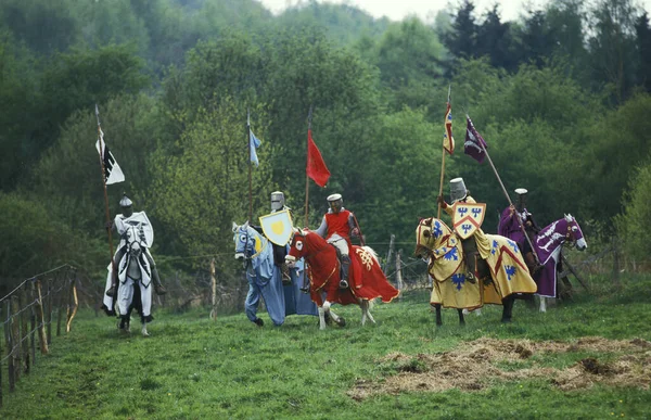 Рыцарский Турнир Средневековья Франции — стоковое фото