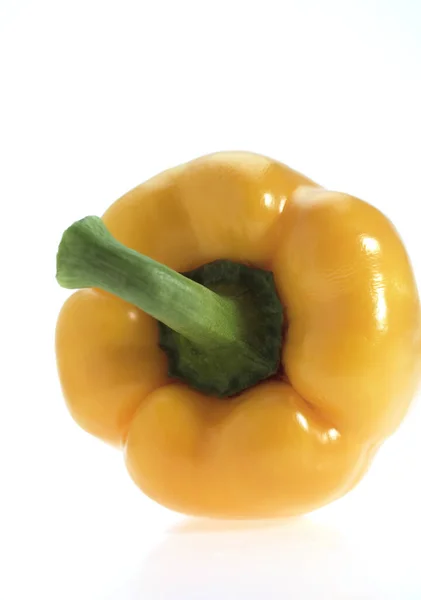Sweet Yellow Pepper Capsicum Annuum White Background — Stock Photo, Image
