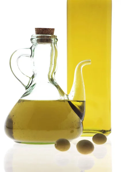 Flaschen Mit Olivenöl — Stockfoto