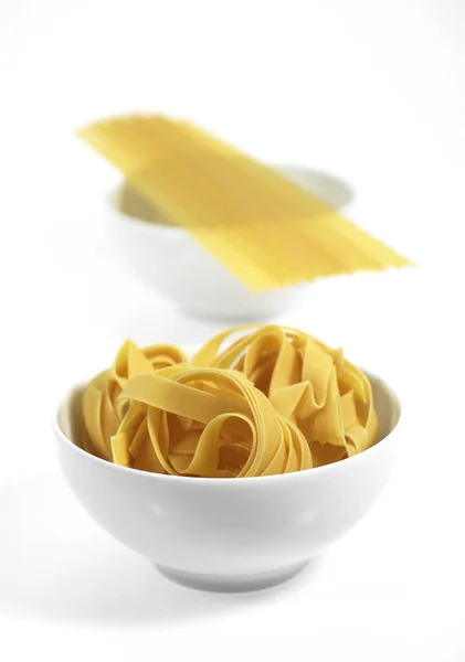 Différentes Variétés Pâtes Spaghettis Tagliatelles — Photo