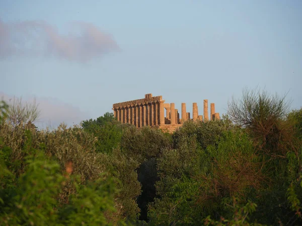 Templo Griego Juno Lacina Vallee Templi Agrigento Sicilia Italia — Foto de Stock