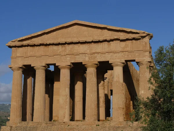Templo Concordia Valle Dei Templi Agrigento Sicilia Italia — Foto de Stock