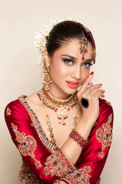 Bridal Makeup Shoot Asain Bride Lahore Pakistan October 2019 — Stock Photo, Image