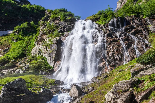 Bela Paisagem Cênica Cachoeira Imeretinskiy Nas Montanhas Cáucaso República Karachai — Fotografia de Stock