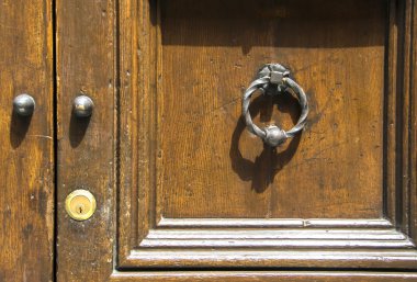 Eski bir İtalyan kapı Floransa, İtalya detayları