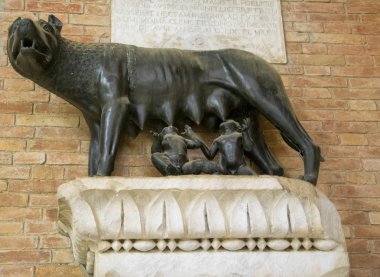  dişi kurt, Antik Roma bronz romulus ve remus kentin geleneksel kurucuları ve Roma İmparatorluğu emdikleri.