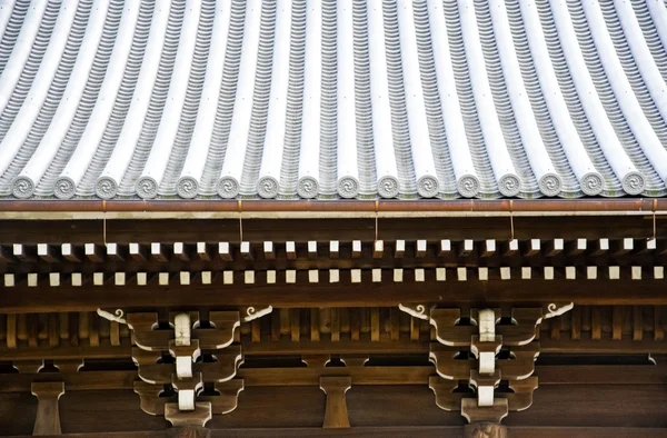 Détails de l'architecture du toit du temple japonais — Photo