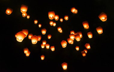 Sky Lantern Festivali Taipei.