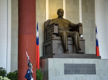 Asker nöbet Chiang kai şek Memorial Hall Taipei, Tayvan.