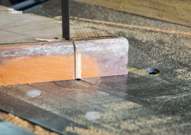 Testere yakın kesme ahşap için