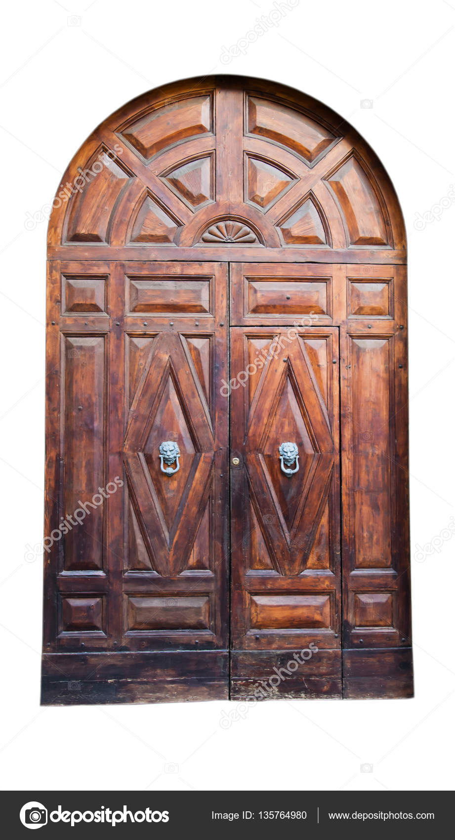 Italian Architecture Detail Old Meval Style Front Door Stock Italian Architecture Detail Old Meval Style Front Door Stock Photo