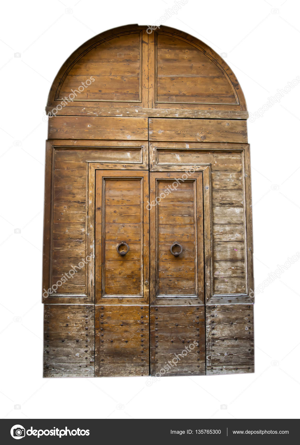 Italian Architecture Detail Old Meval Style Front Door In Italian Architecture Detail Old Meval Style Front Door In Florence Stock Photo