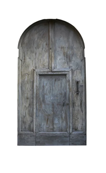 Detalle de arquitectura italiana. Puerta delantera de estilo medieval antiguo — Foto de Stock