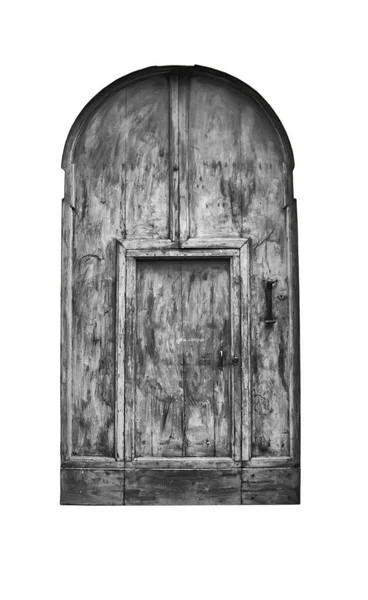 Detalhe da arquitetura italiana. Porta da frente de estilo medieval antiga em Florença — Fotografia de Stock