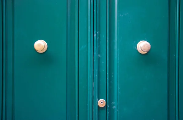 Entrance green door (metal door)