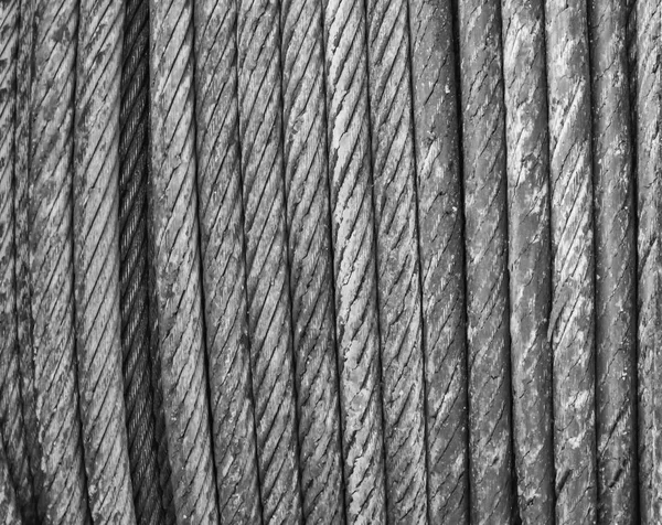 Wire rope texture - heavy duty steel wire cable or rope as background.