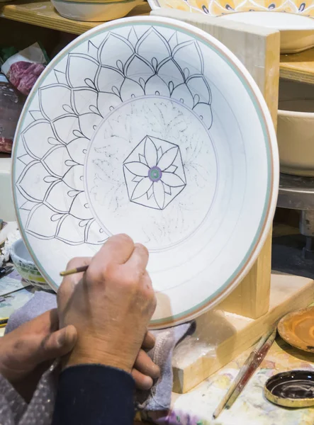 Arts and crafts work- Ceramic dish handmade.
