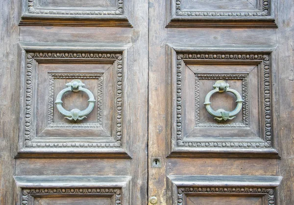Détails d'une ancienne porte italienne . — Photo
