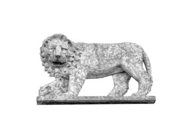 Taş üzerinde muhteşem heykel aslan.