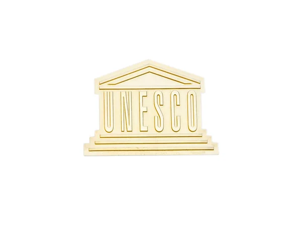 UNESCO Verenigde Naties signaal, geïsoleerd op witte achtergrond. — Stockfoto