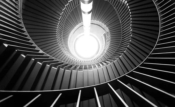 Vista ascendente de uma escada em espiral . — Fotografia de Stock