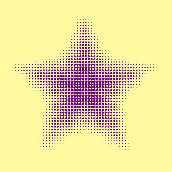 Colorful halftone background, star icon illustration. — Stock Photo, Image