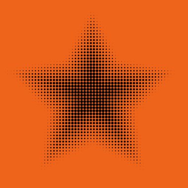 Renkli noktalı resim arka plan, yıldız simge tasarlamak.