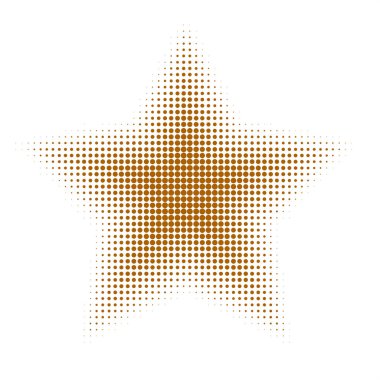 Renkli noktalı resim arka plan, yıldız simge tasarlamak. 